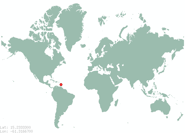 Berekua in world map